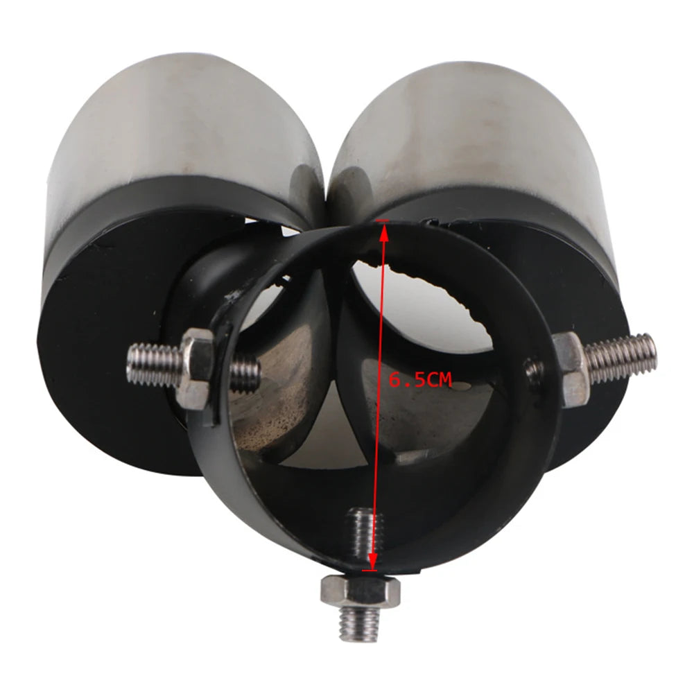 APWIKOGER Stainless Steel Car Exhaust Muffler Tip Rear Dual Outlet