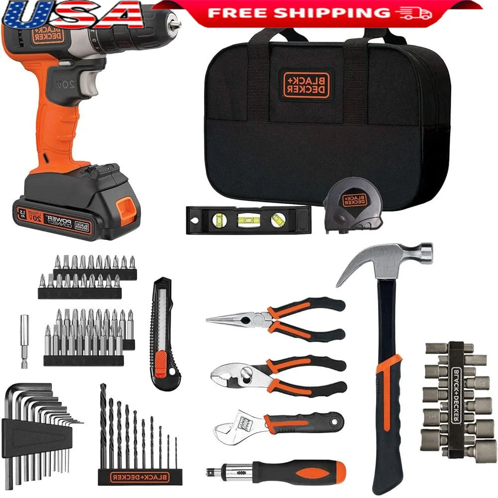 XMSJDIY 20V MAX Drill Tool Kit With 83 Piece Accessories