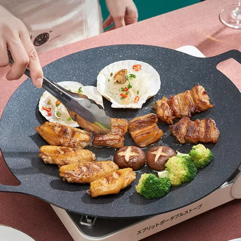 Korean BBQ Grill Pan Nonstick Round Multi Purpose Frying Pan