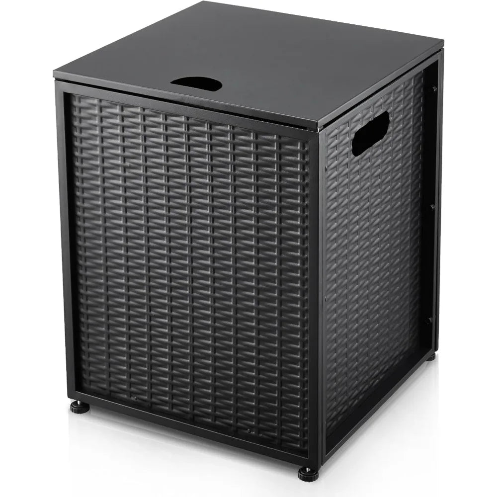 High-Concerned Chemical Outdoor Propane Tank Cover With Side Table Storage