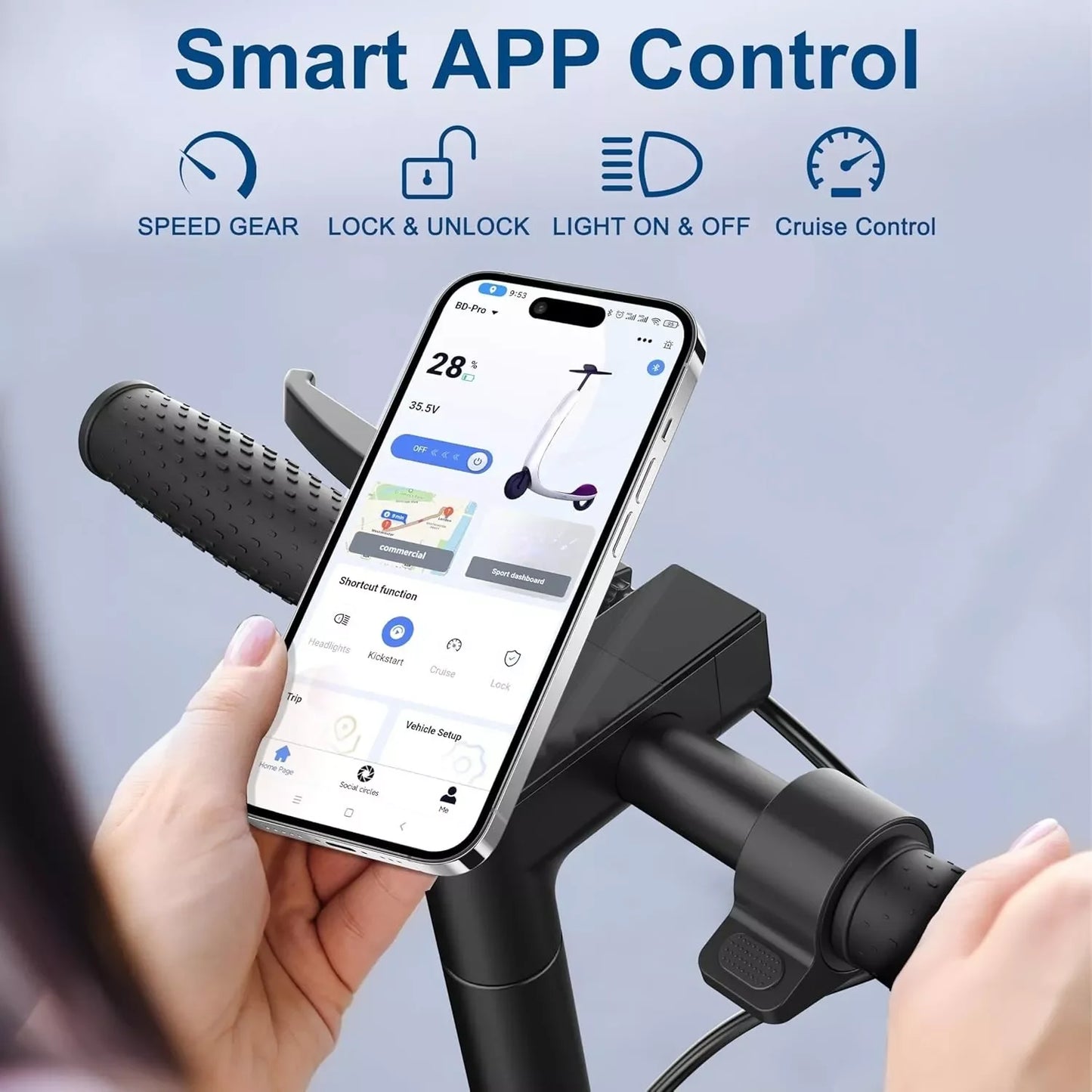 LADPED LP60 Electric Scooter 350W Max Speed 19 Mph Folding