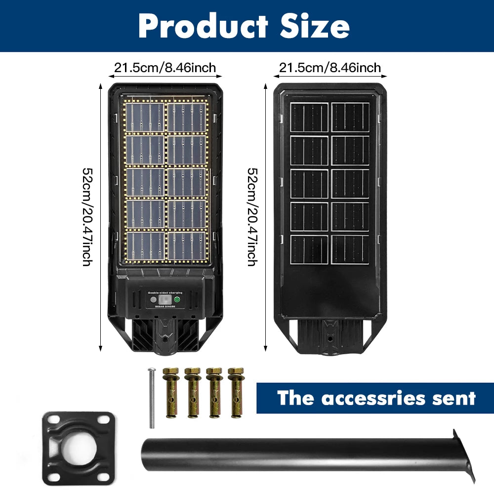 LED Solar Powered Outdoor Garden Light With Motion Sensor Waterproof IP65