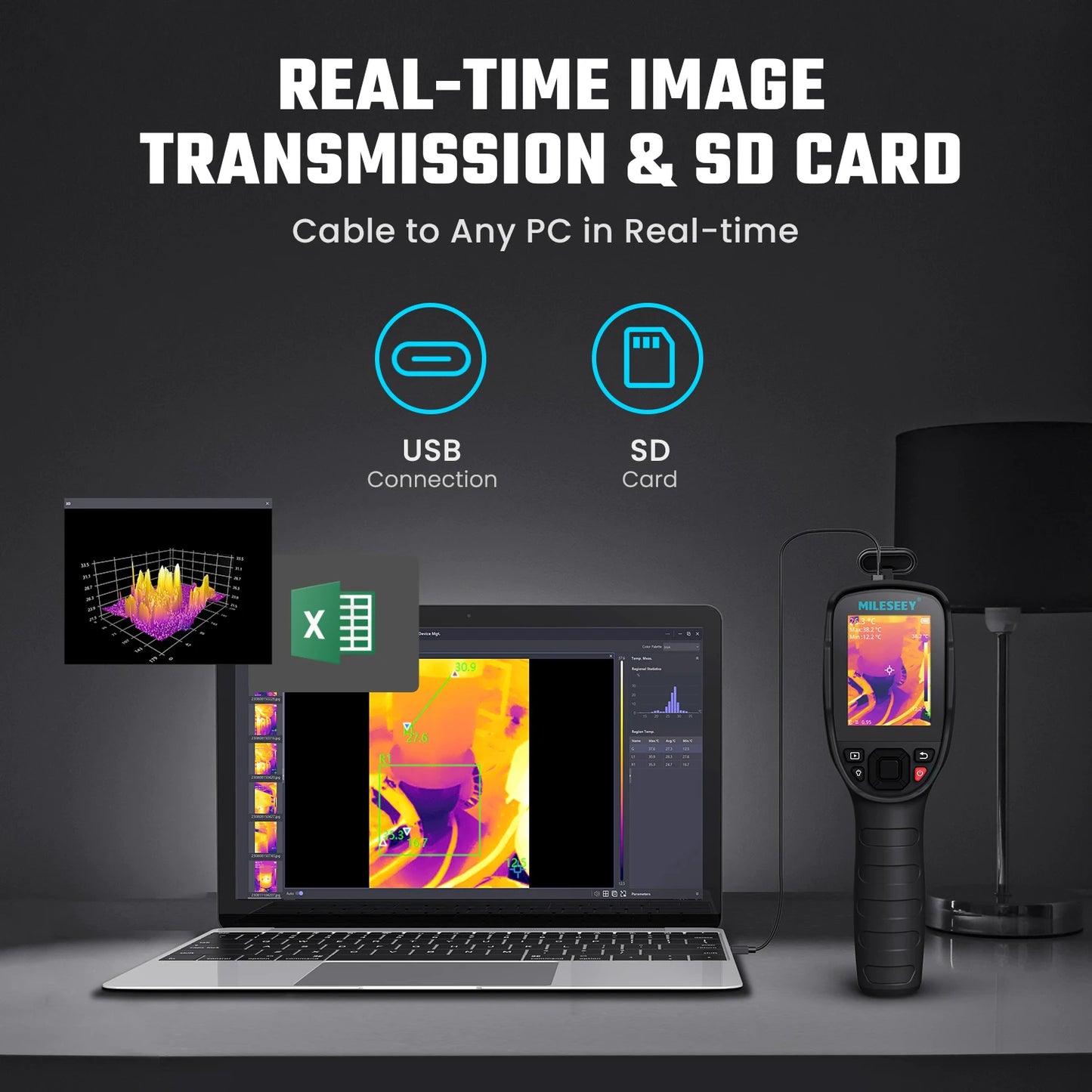 MiLESEEY TR256E Thermal Imager Infrared Temperature Camera