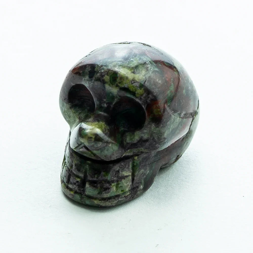 Natural Crystal Skull Carving Halloween Desktop Ornament