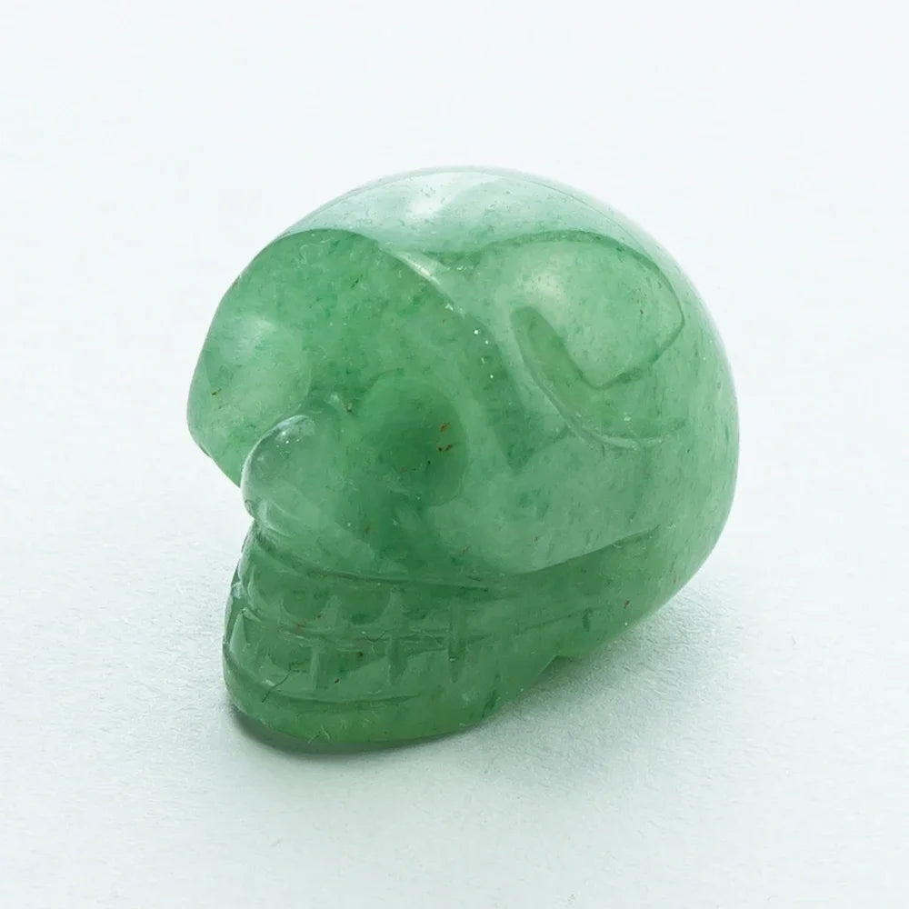 Natural Crystal Skull Carving Halloween Desktop Ornament