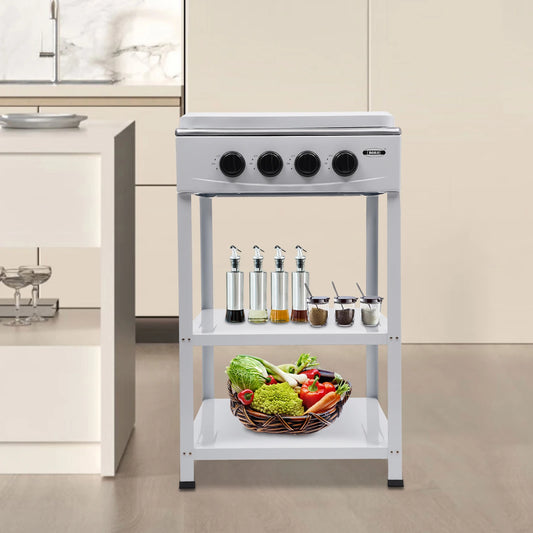 4 Burner Propane Gas Stove With Storage Shelves For Camping