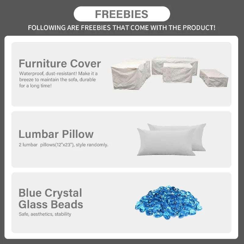 6-Piece Patio Set With 60,000 BTU Propane Fire Pit Table