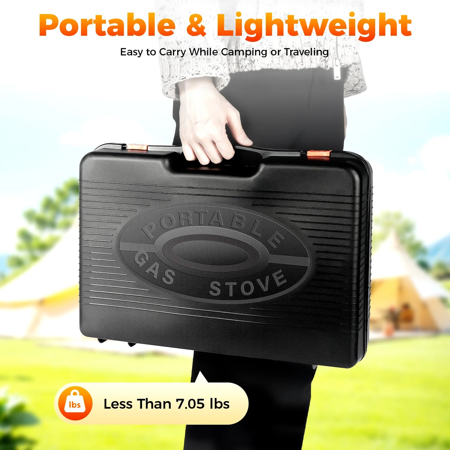 Portable Butane LPG Stove For Camping With Carrying Case