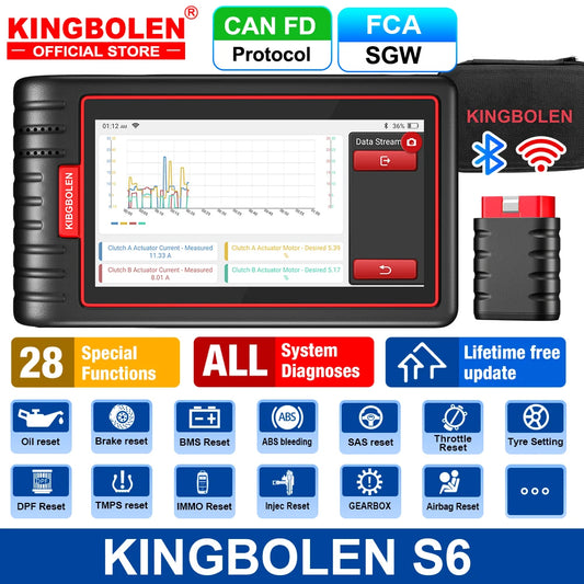 Kingbolen S6 OBD Bluetooth All System Diagnostic Tool