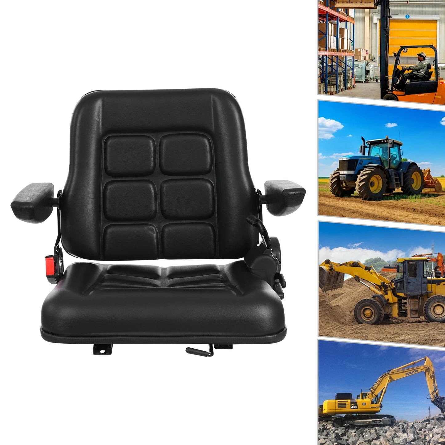 CN Sichuan Forklift Seat With Safety Belt And Armrest