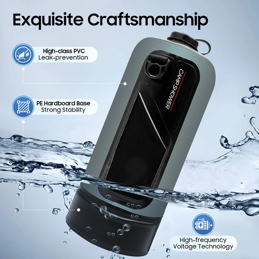 Electric Camping Shower Bag With Auto Pump And Removable Hose