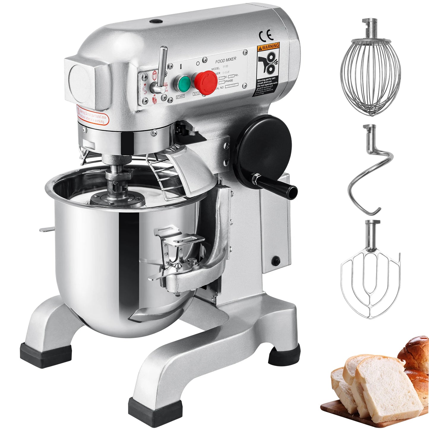 VEVOR Electric Dough Mixer Stainless Steel Commercial Stand Mixer