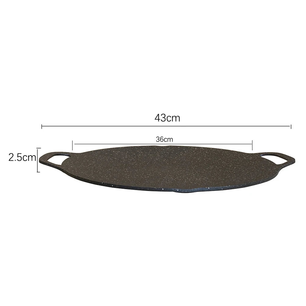 Korean BBQ Grill Pan Nonstick Round Multi Purpose Frying Pan