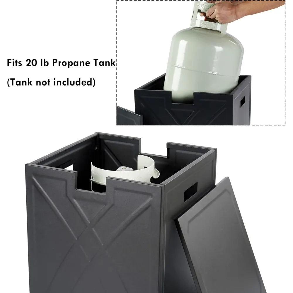 Propane Tank Cover Hideaway Storage Table For 20 Lb Tanks