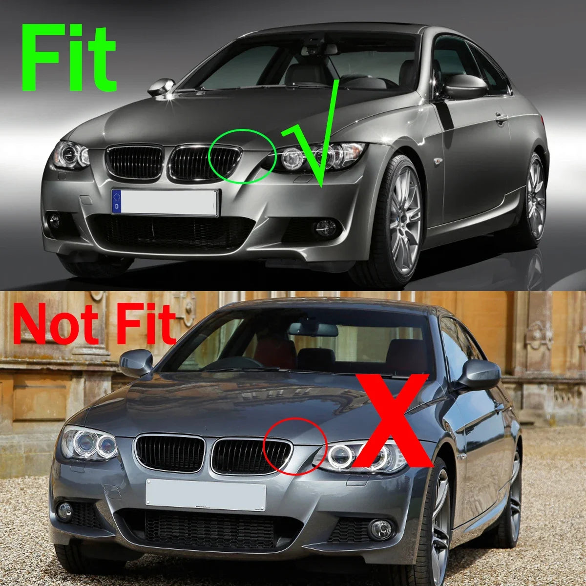 For BMW 3 Series Front Bumper Splitter Spoiler Lip for -BMW E92 E93 M Sport style M3 2007-2010 Car Replacement Car Accessories
