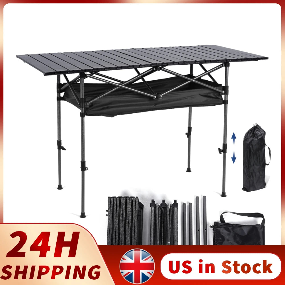 Shunmaii Outdoor Folding Adjustable Table Aluminum Portable Camping