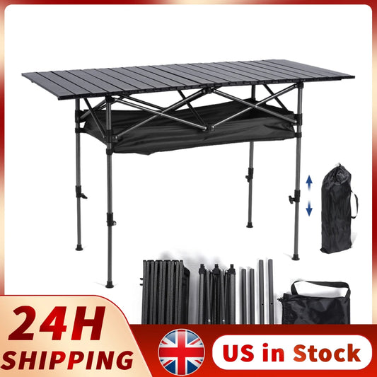 Shunmaii Outdoor Folding Adjustable Table Aluminum Portable Camping