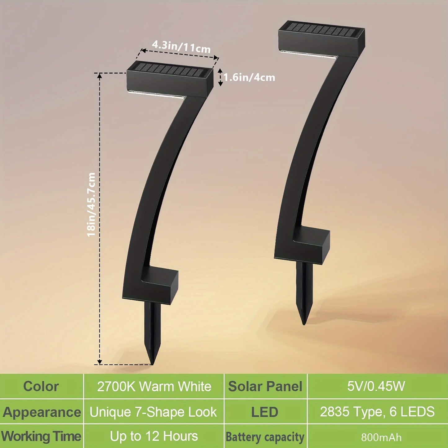 KPSTEK Solar Pathway Lights 6 Pack Outdoor LED Auto On