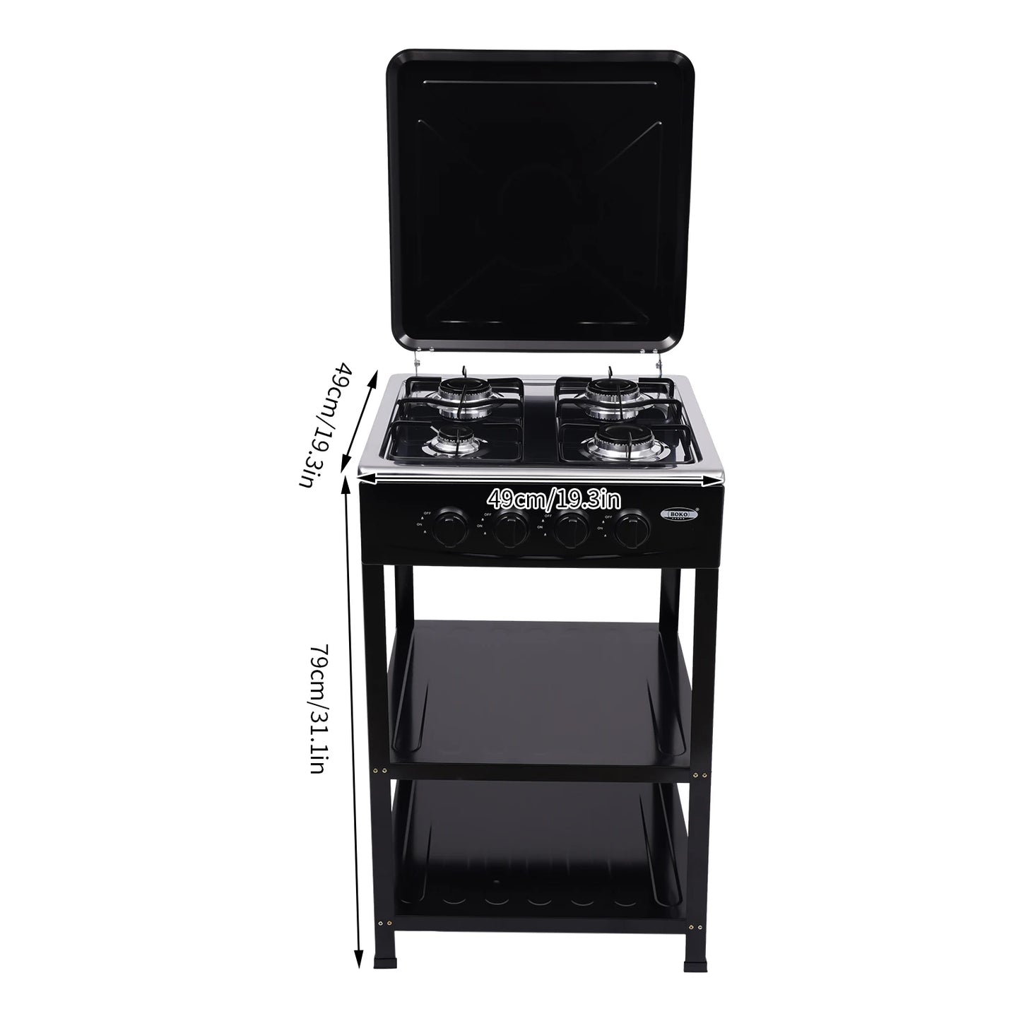 Portable Camp Natural Gas Stove With Independent 4/5 Burners
