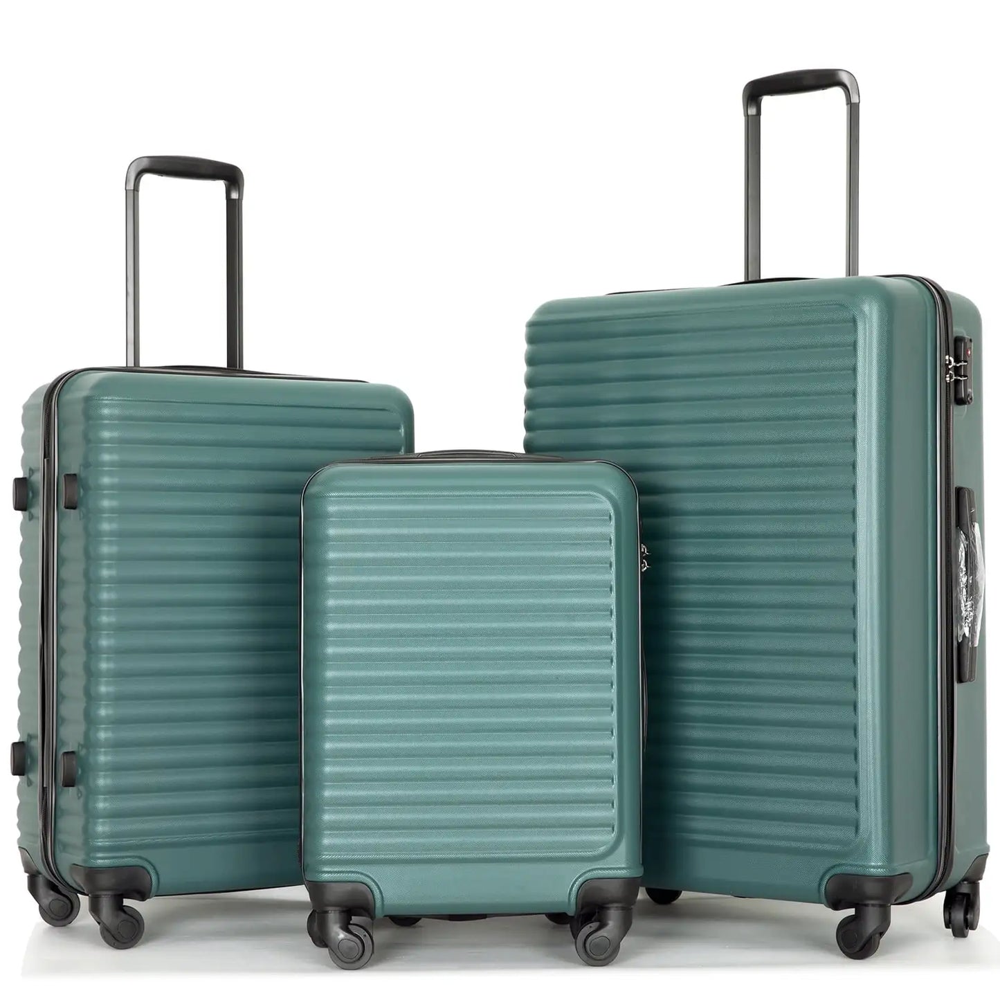 Travelhouse 3 Piece Hardside Luggage Set Spinner Wheels TSA Lock