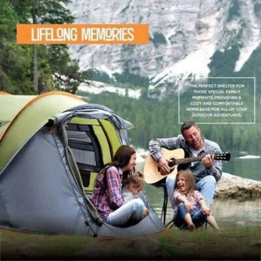 Building Camping Tent Easy Pop Up Two Doors UPF50 Waterproof