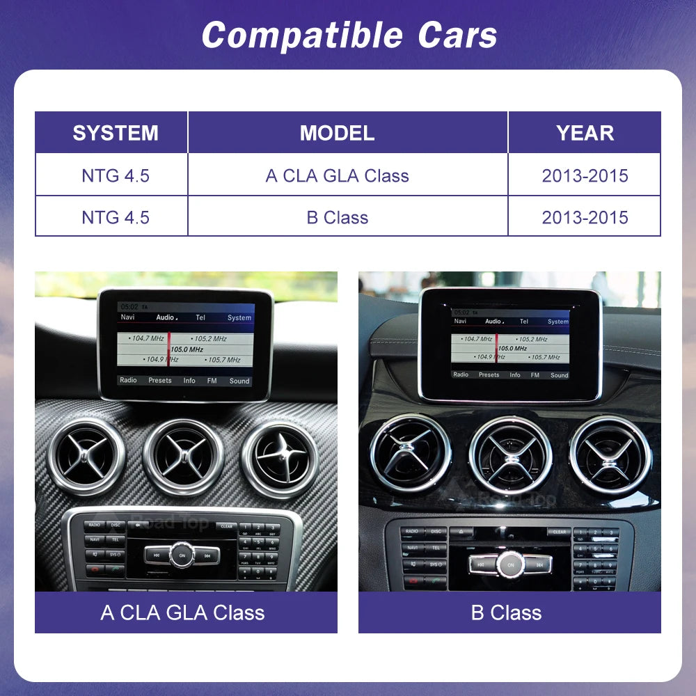 Road Top Wireless CarPlay Linux Touch Screen For Mercedes-Benz