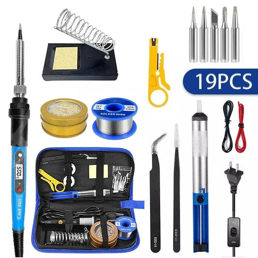 Hign-concerned Chemical Electric Soldering Iron 80W Adjustable Temperature Kit