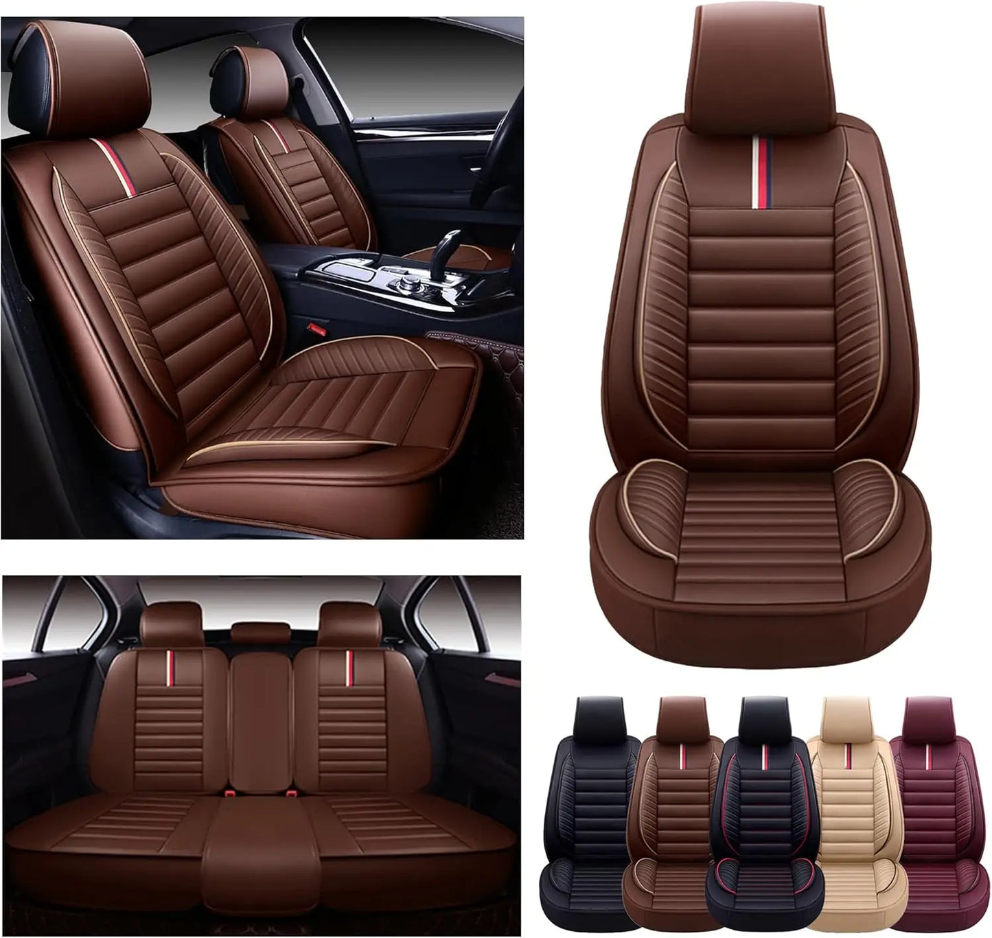 High Concerned Car Seat Covers Premium Waterproof Faux Leather Universal