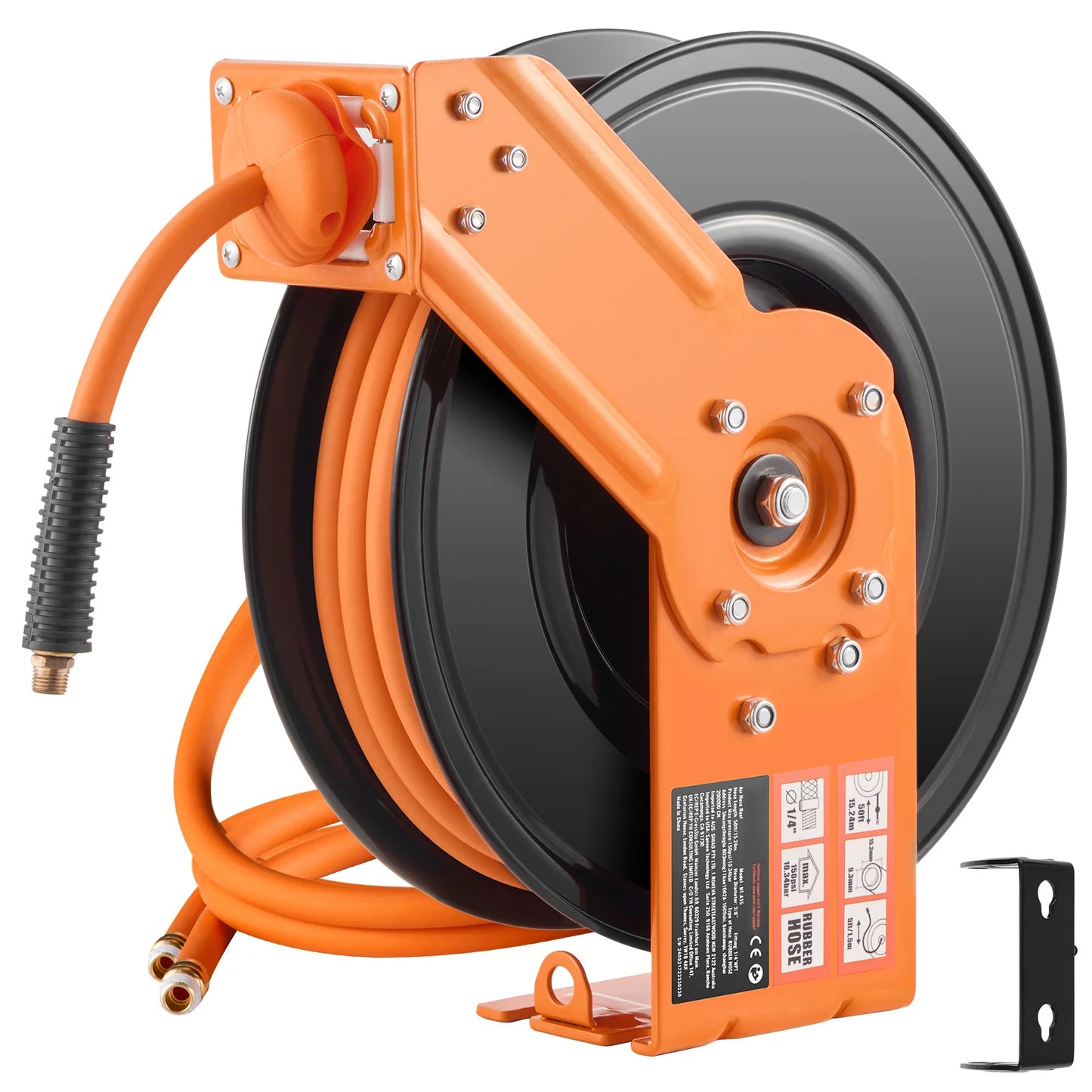 VEVOR Retractable Air Hose Reel Auto Rewind Wall Ceiling Mount