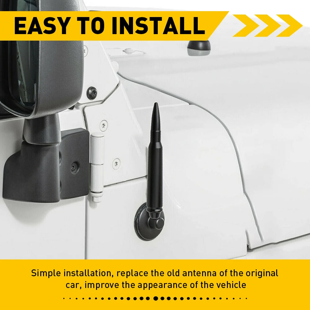Car Roof Bullet Antenna For AM FM Radio Universal Aluminum