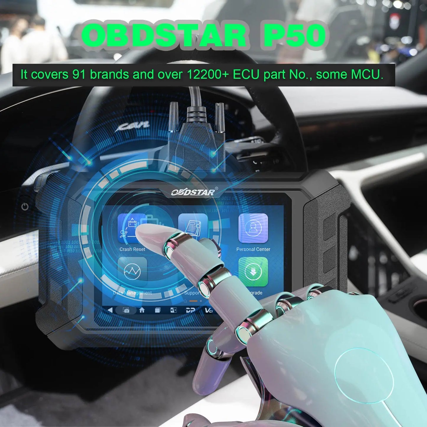 OBDSTAR P50 Airbag Reset Tool Supports 86 Brands ECU