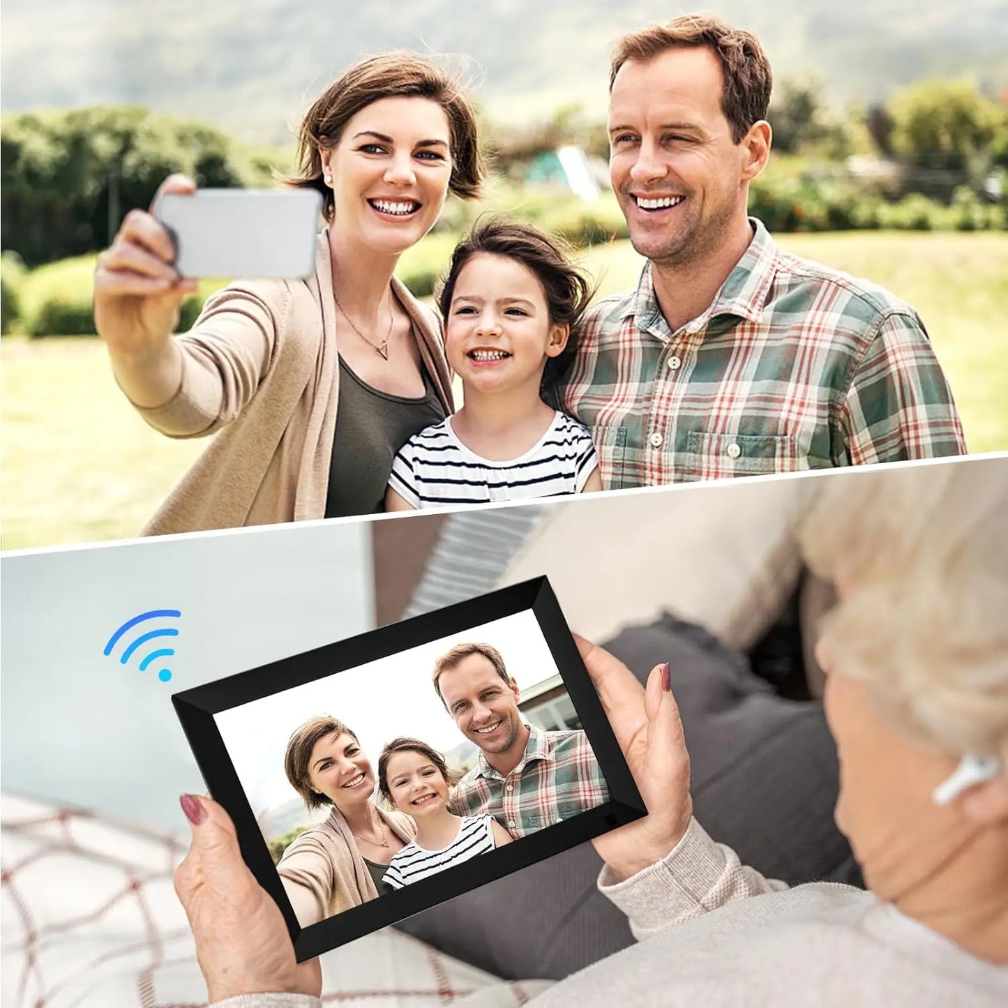 Yenock 32GB Smart WiFi Digital Photo Frame 1280x800 Touch Screen