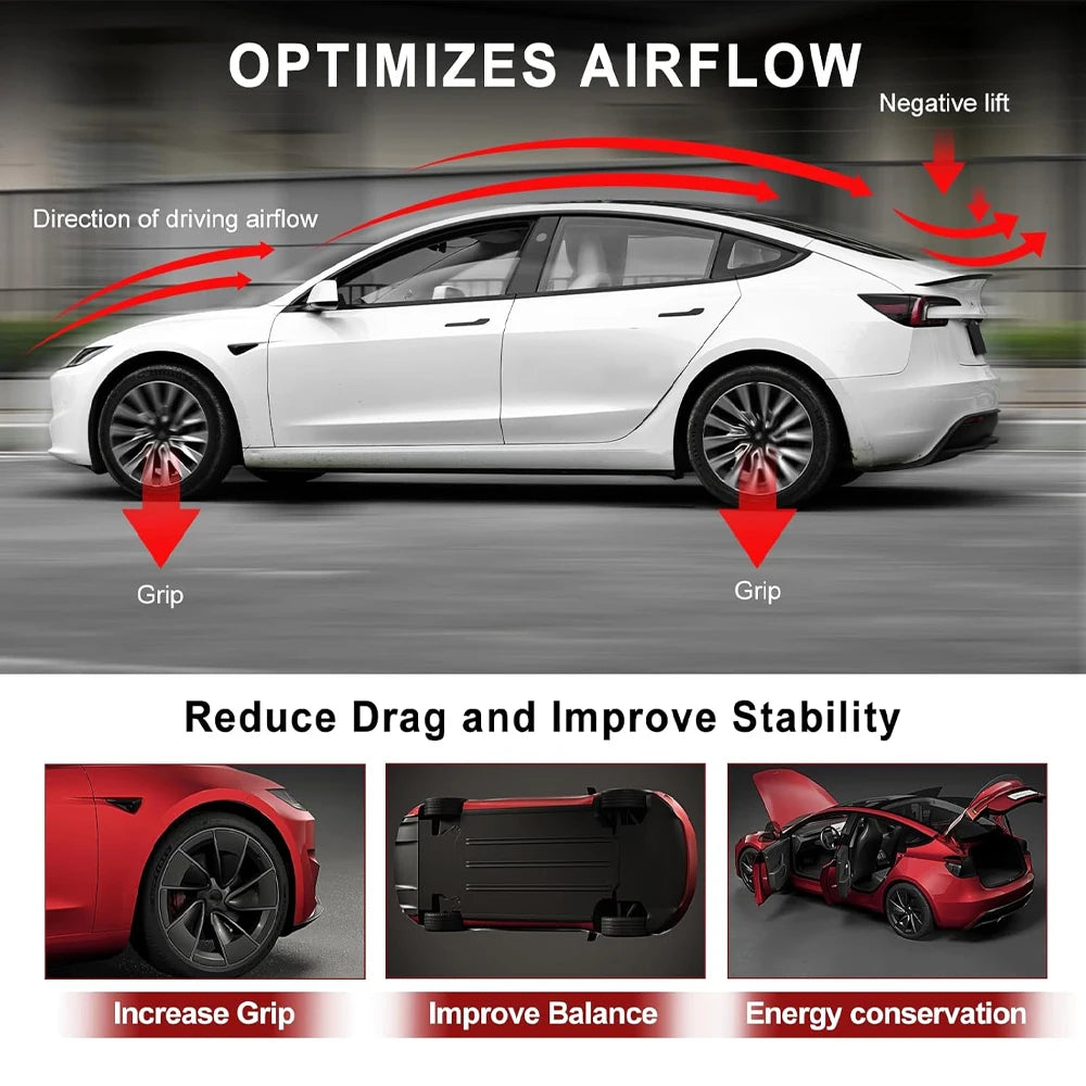 Tesla Model 3 Highland ABS Carbon Fiber Rear Trunk Spoiler