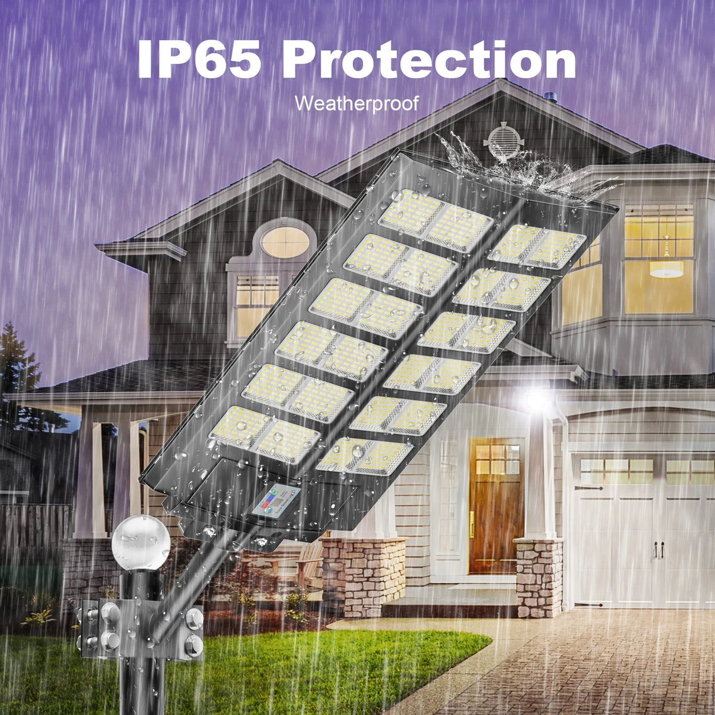 2-Pack Solar Street Lights 5000W Outdoor Motion Sensor Flood Light