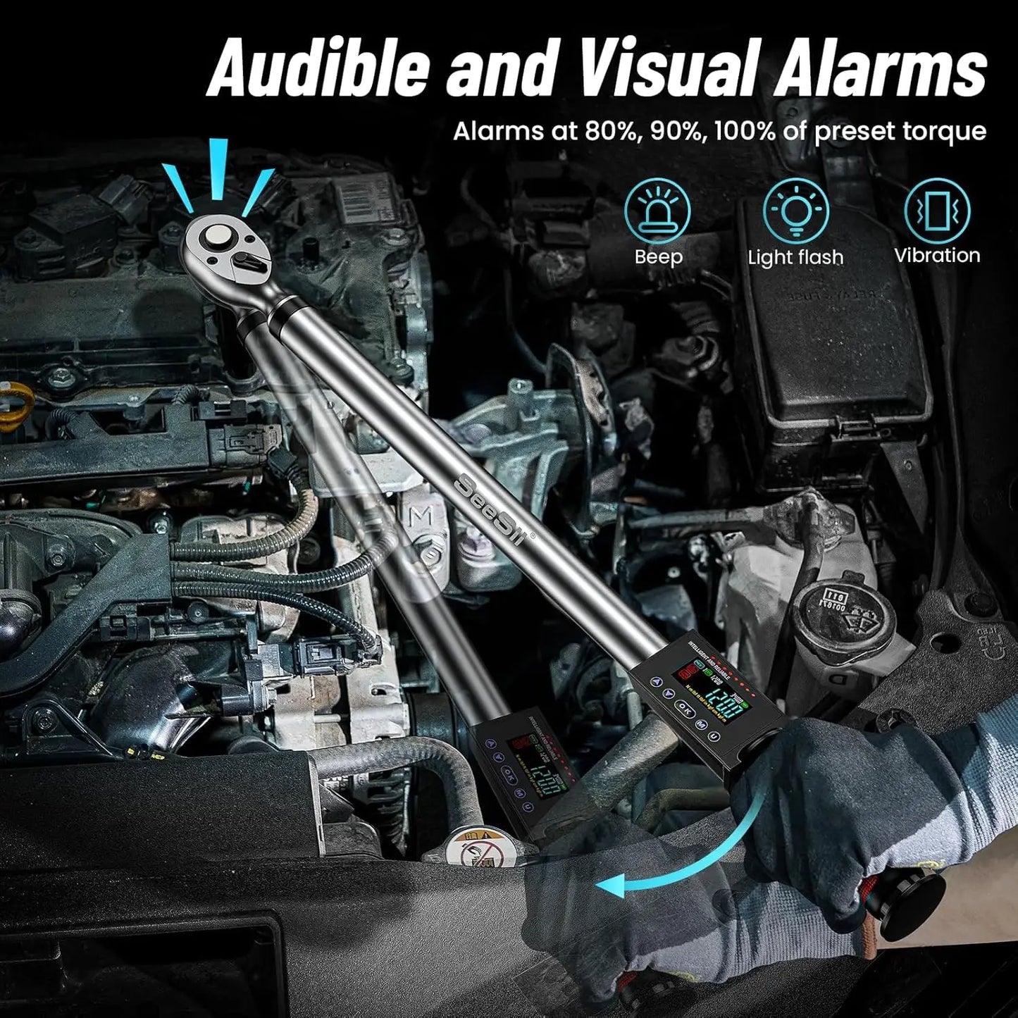 SeeSii Digital Torque Wrench With 2 Percent Accuracy 340 Nm