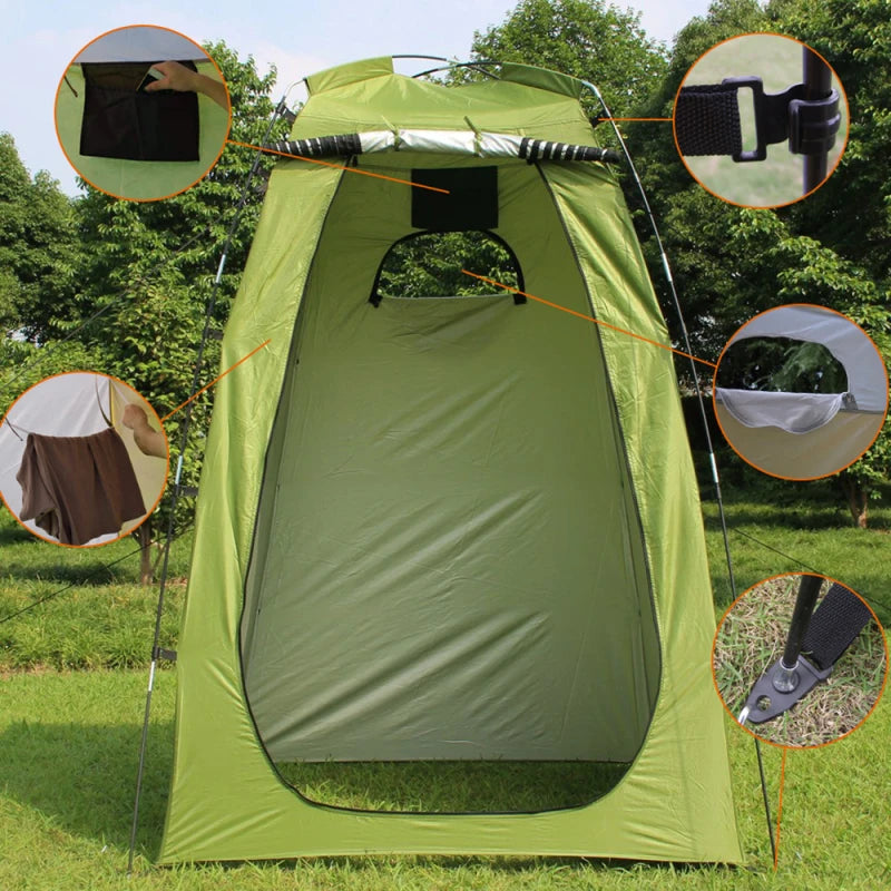 Building Outdoor Privacy Shower Tent Waterproof Changing Room For Camping