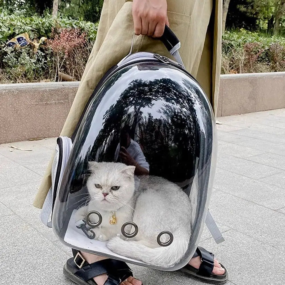 Breathable Transparent Cat Carrier Backpack Dome For Pets