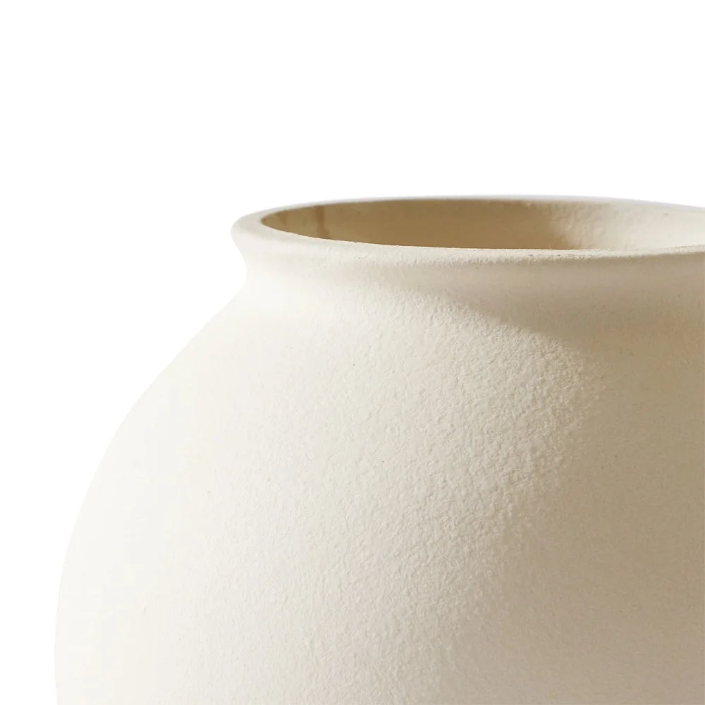 Matte Ceramic Round Vase Modern Minimalist Home Decor Centerpiece