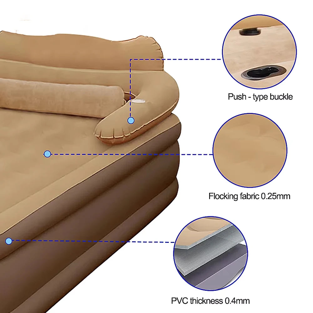 By Inflating Two Person Inflatable Mattress For Camping