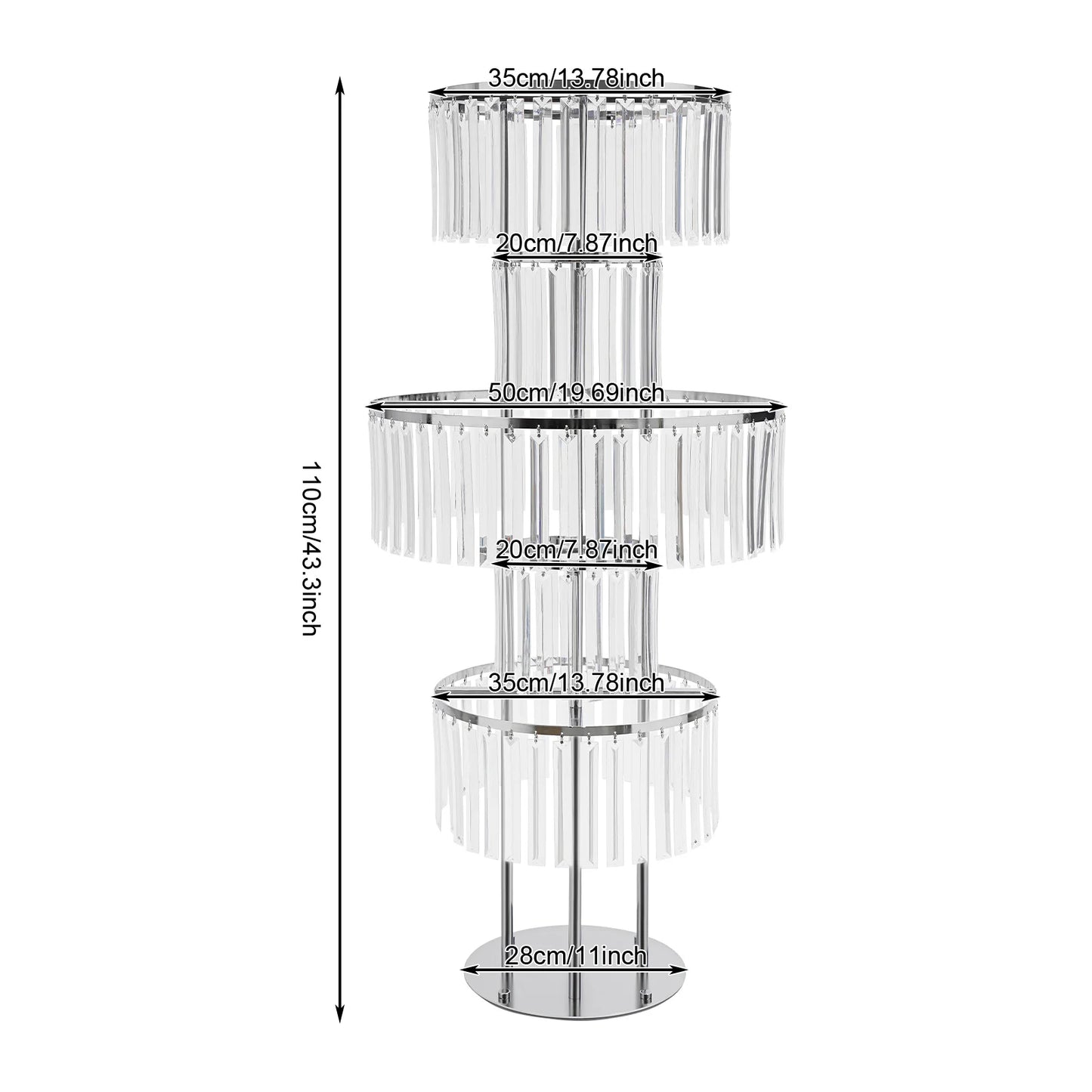 5-Tier Wedding Centerpiece Flower Stand Acrylic Hanging Vase