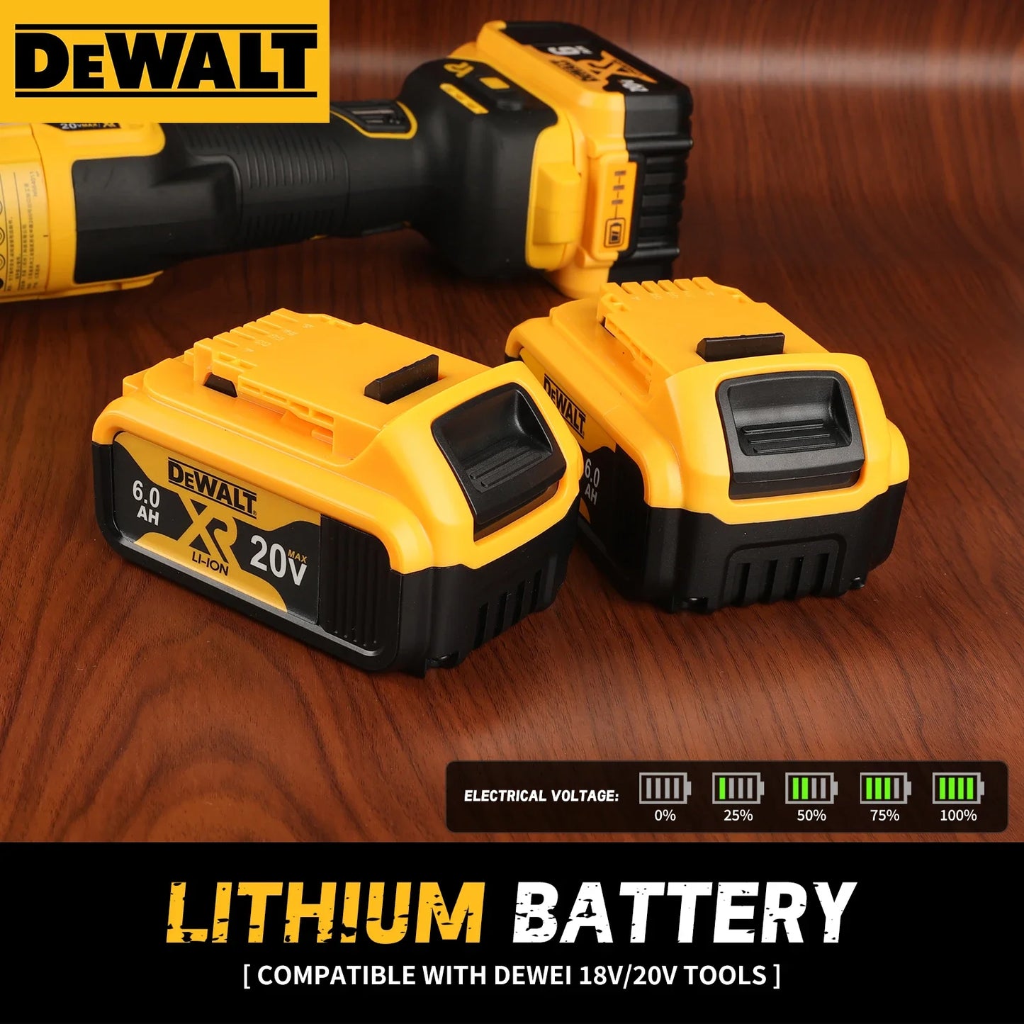 DEWALT DCB206 20V 6.0Ah High Capacity Backup Battery