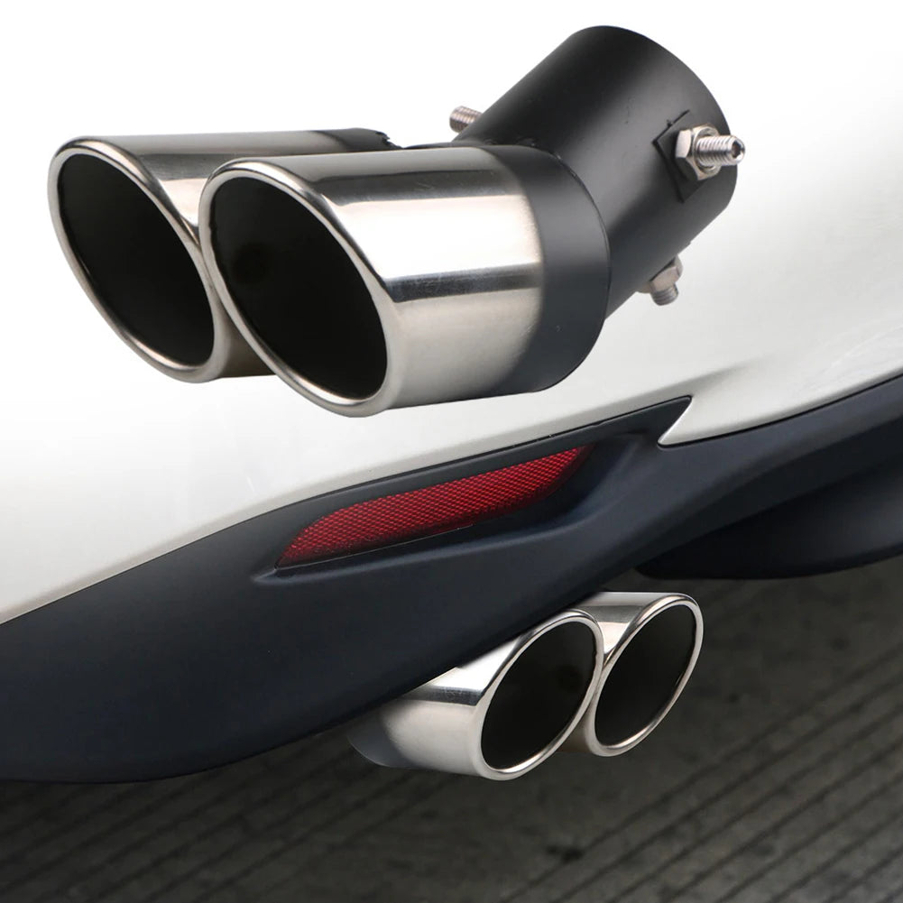 APWIKOGER Stainless Steel Car Exhaust Muffler Tip Rear Dual Outlet