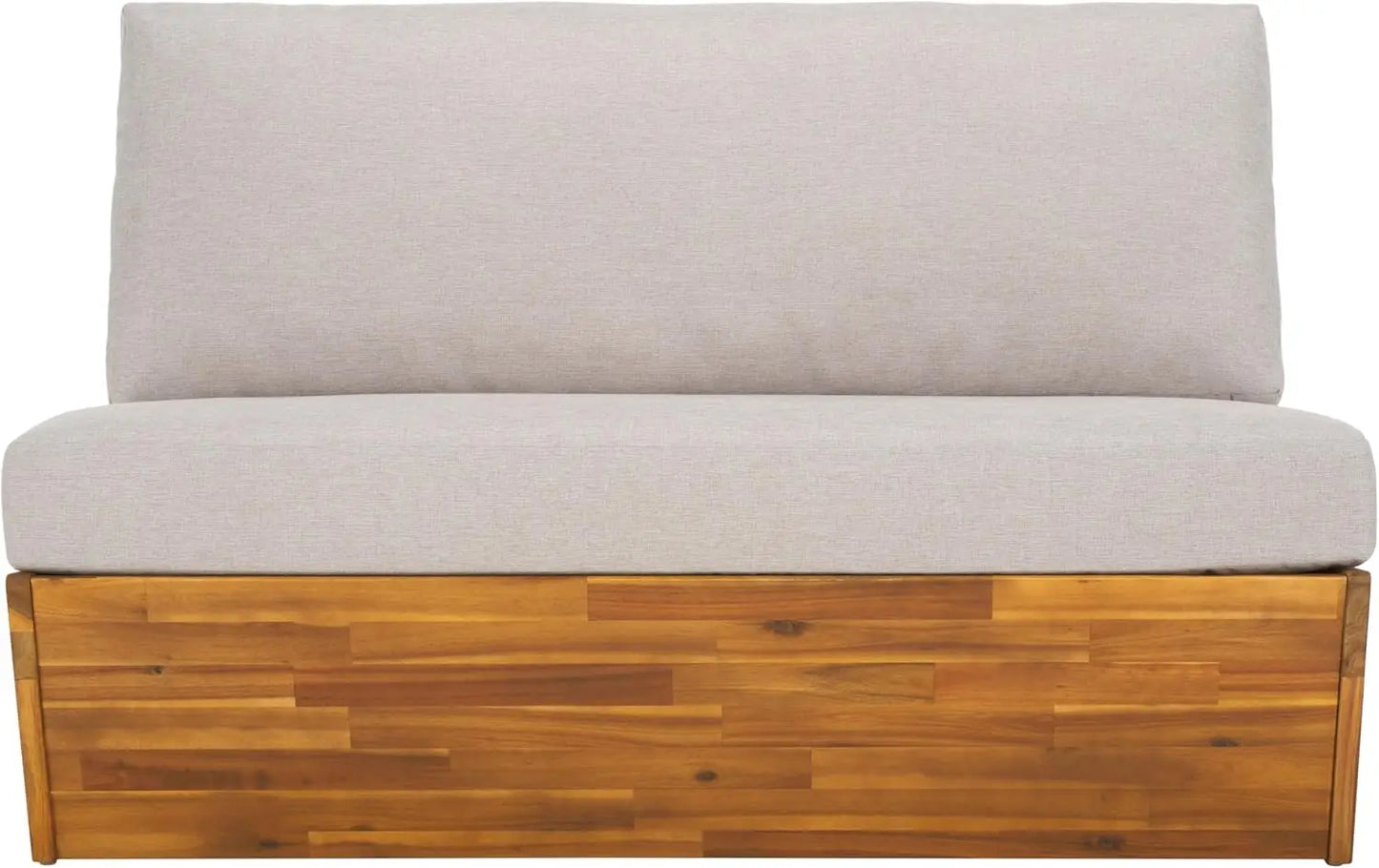 Dune Outdoor Solid Wood Two Seat Patio Sofa For Garden Leisure
