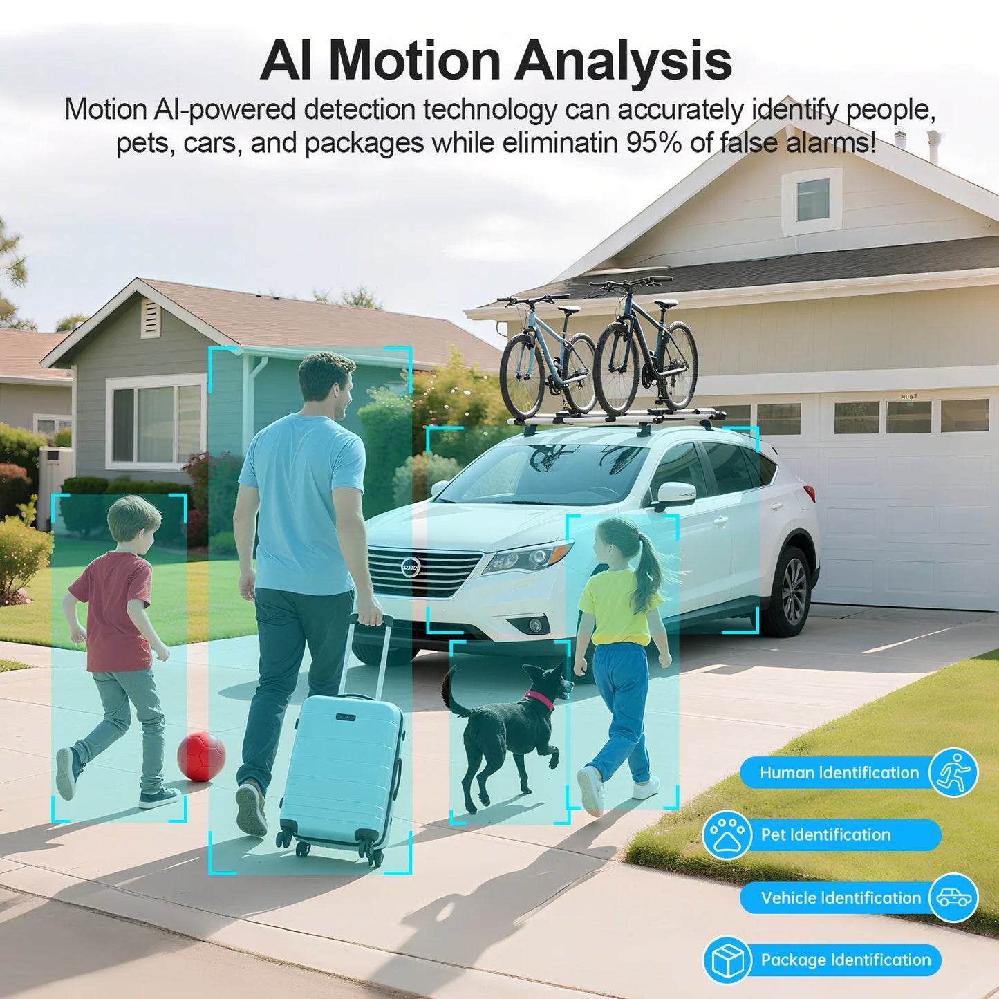 WESECUU Solar WiFi Outdoor Security Camera With Two Way Audio