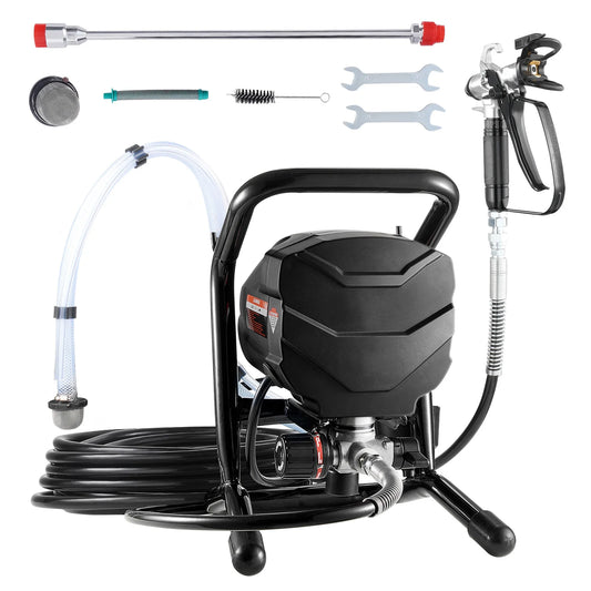 SucceBuy Stand Airless Paint Sprayer 650W 3000 PSI Electric Sprayer