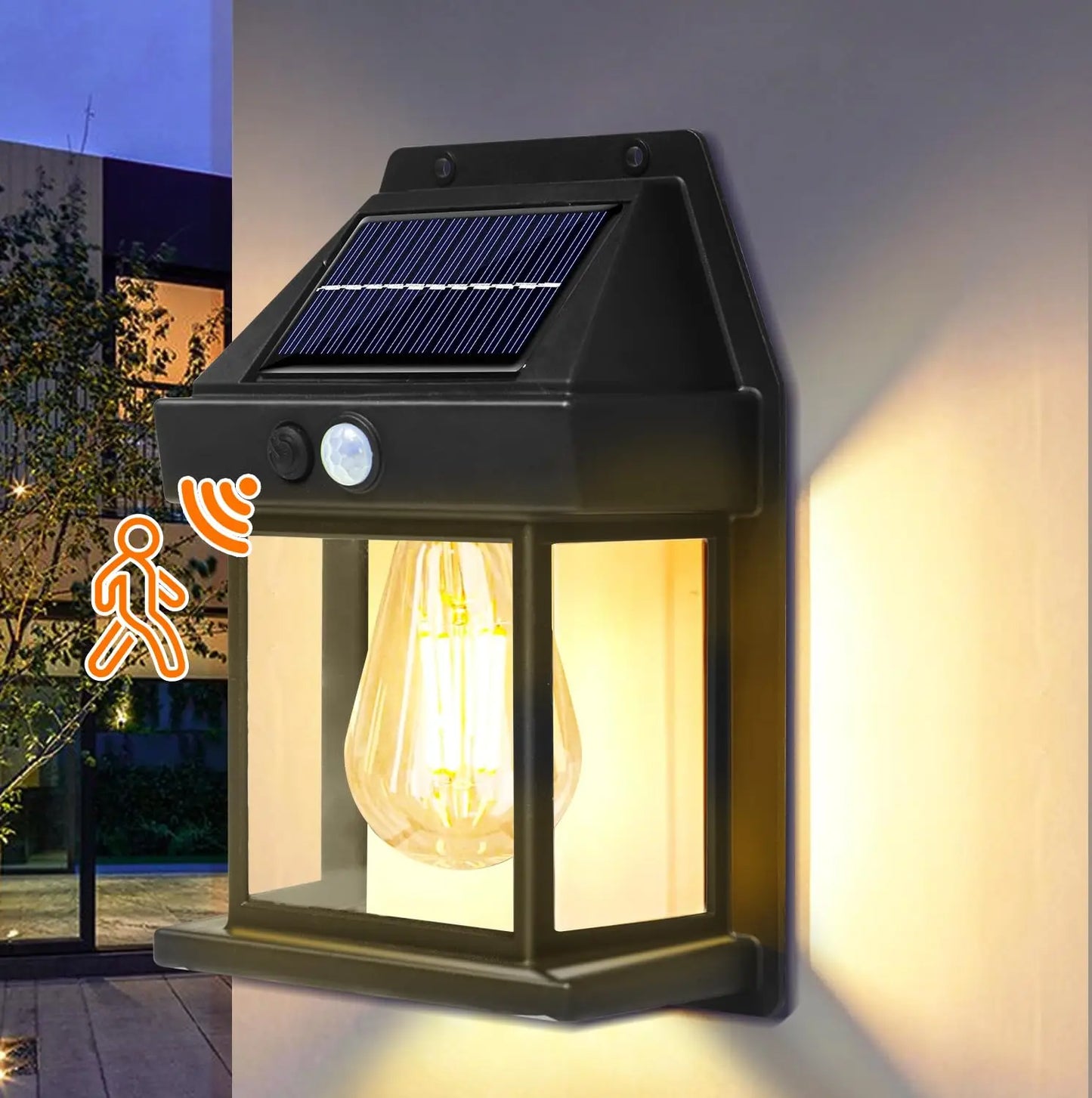 Dusk To Dawn Solar Porch Light With Motion Sensor Waterproof Outdoor