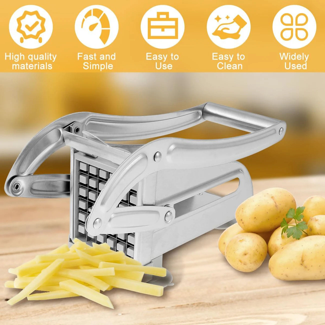 Stainless Steel French Fries Cutter Slicer 36 Hole Blade