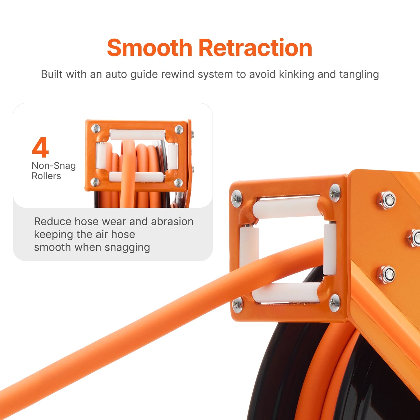 VEVOR Retractable Air Hose Reel Auto Rewind Wall Ceiling Mount