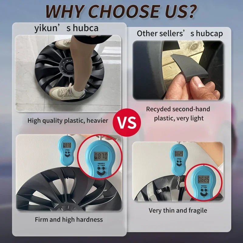 YIKUN 4Pcs Hub Cap Wheel Cover for Tesla Model Y
