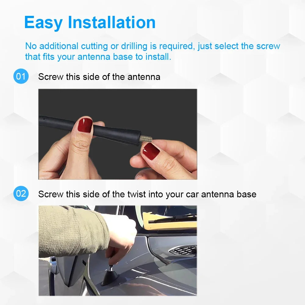 Urbanroad Universal Car Antenna Whip M5 M6 Screw For Volkswagen